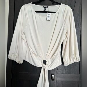 Express tie front blouse